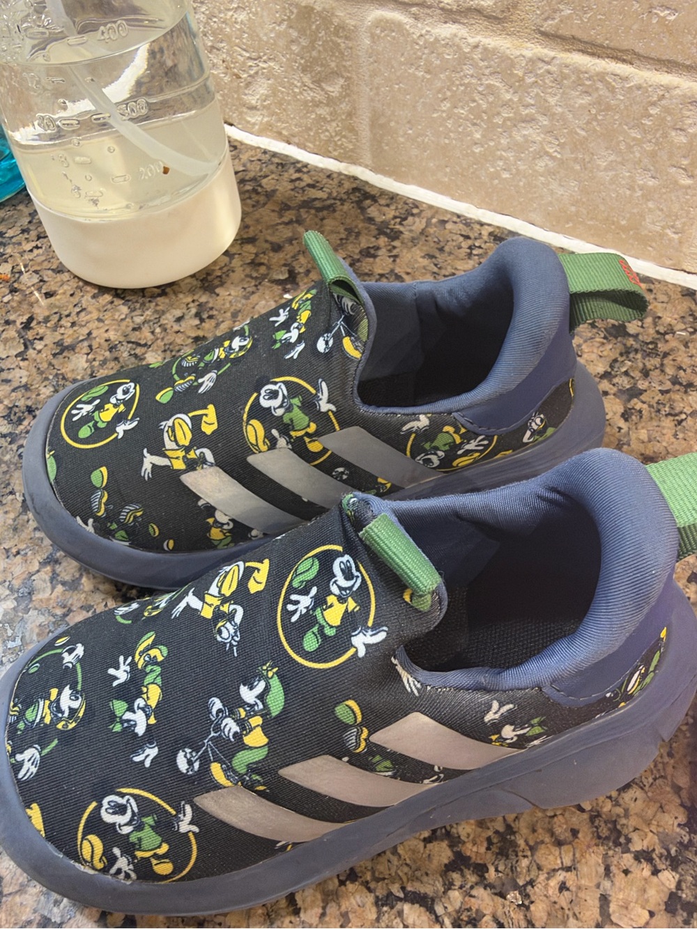 Toddler size 8 slip on Adidas Sneakers Disney